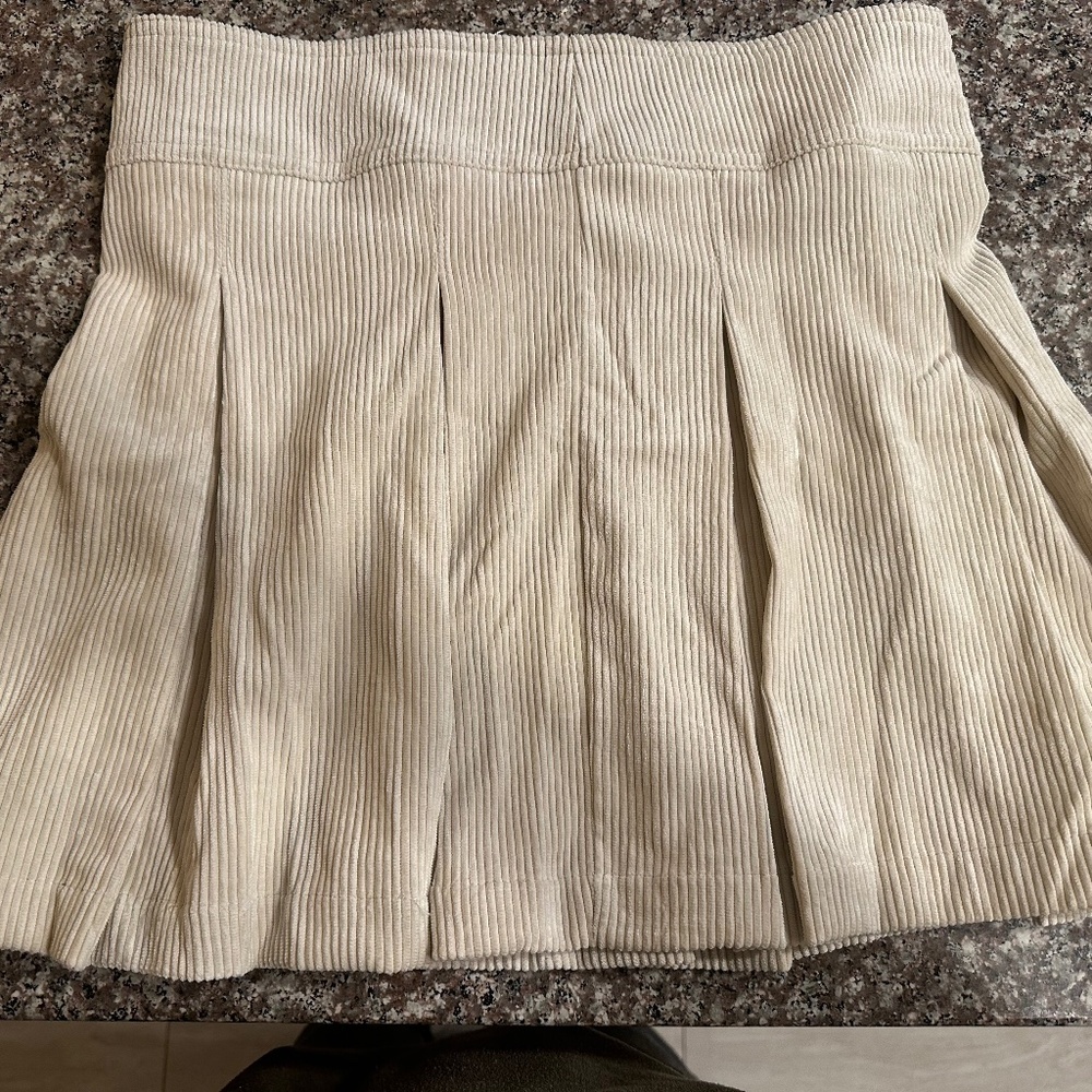 Juniors size S- corduroy cream/ beige skirt